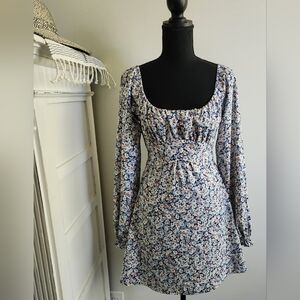 ALTAR'D STATE FLORAL MINI DRESS